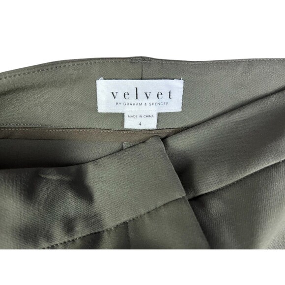Velvet Graham & Spencer Pants  Women's 4  Green  Hi-Rise  Office Career Business - Picture 6 of 8